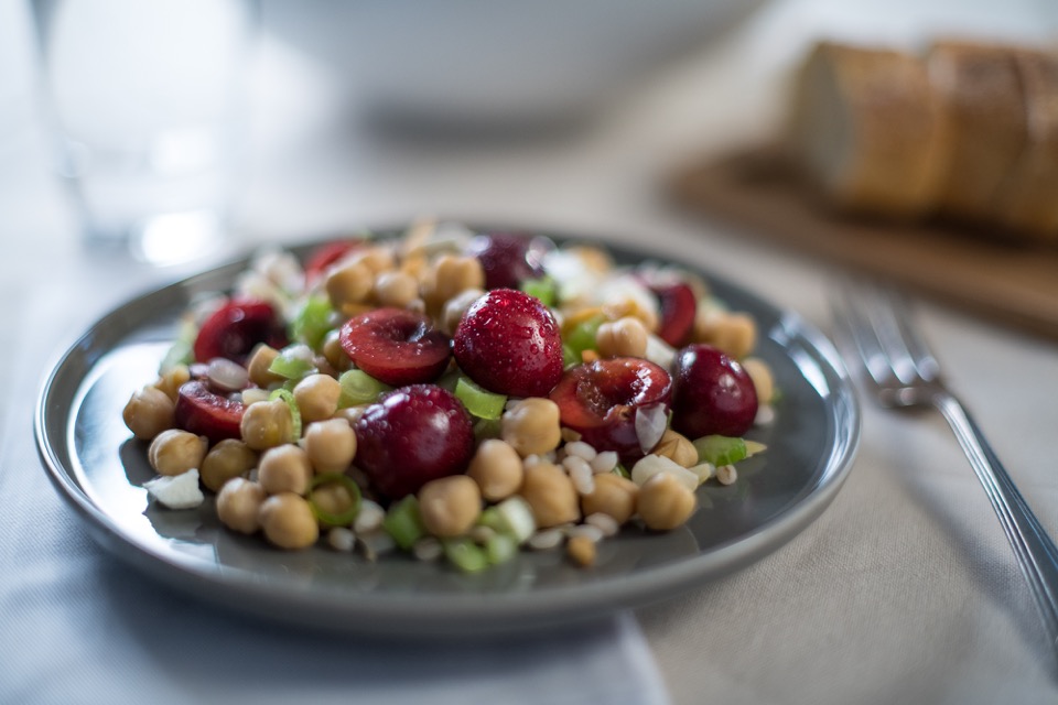Barley Salad With Chickpeas And Cherries