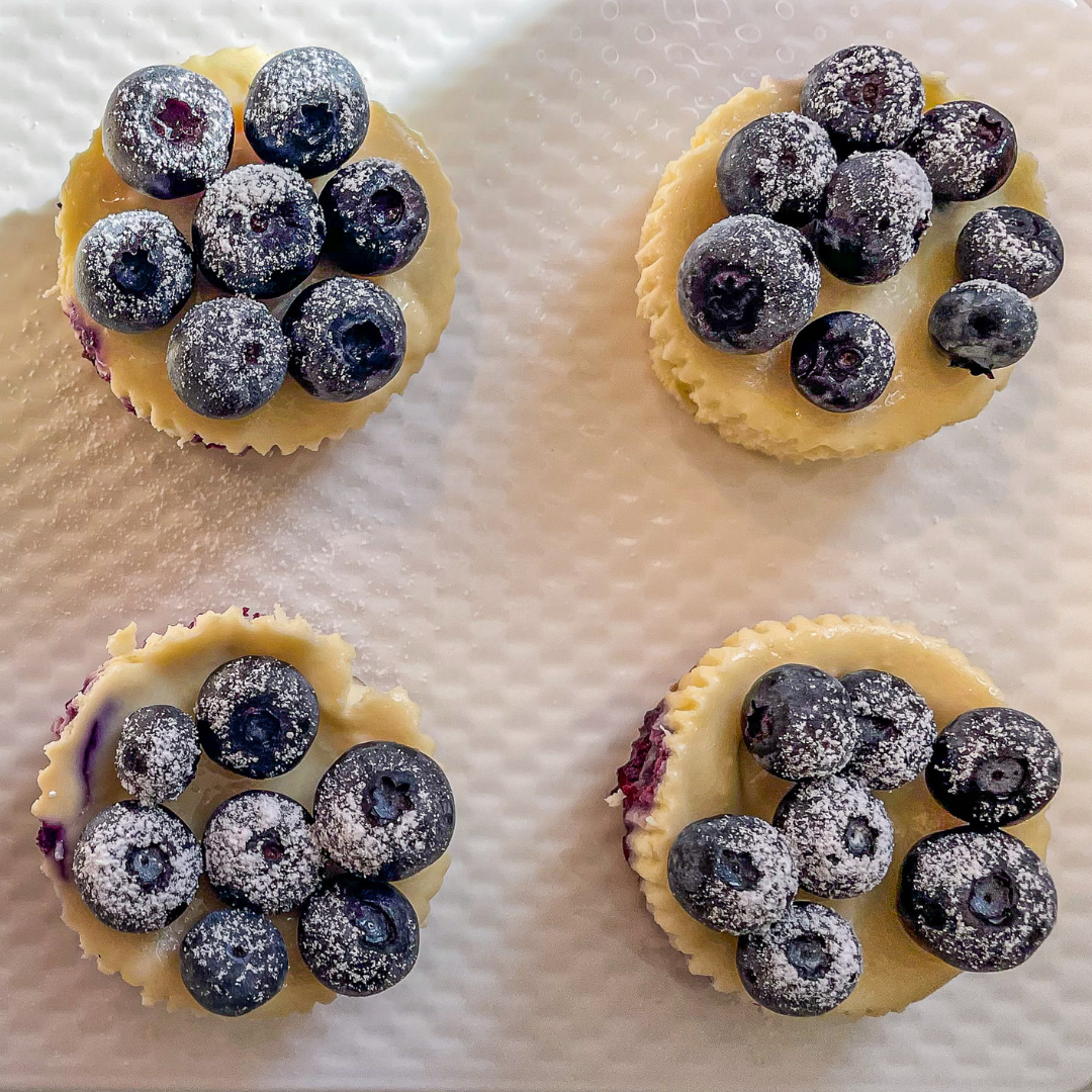 Mini Blueberry Cheesecakes