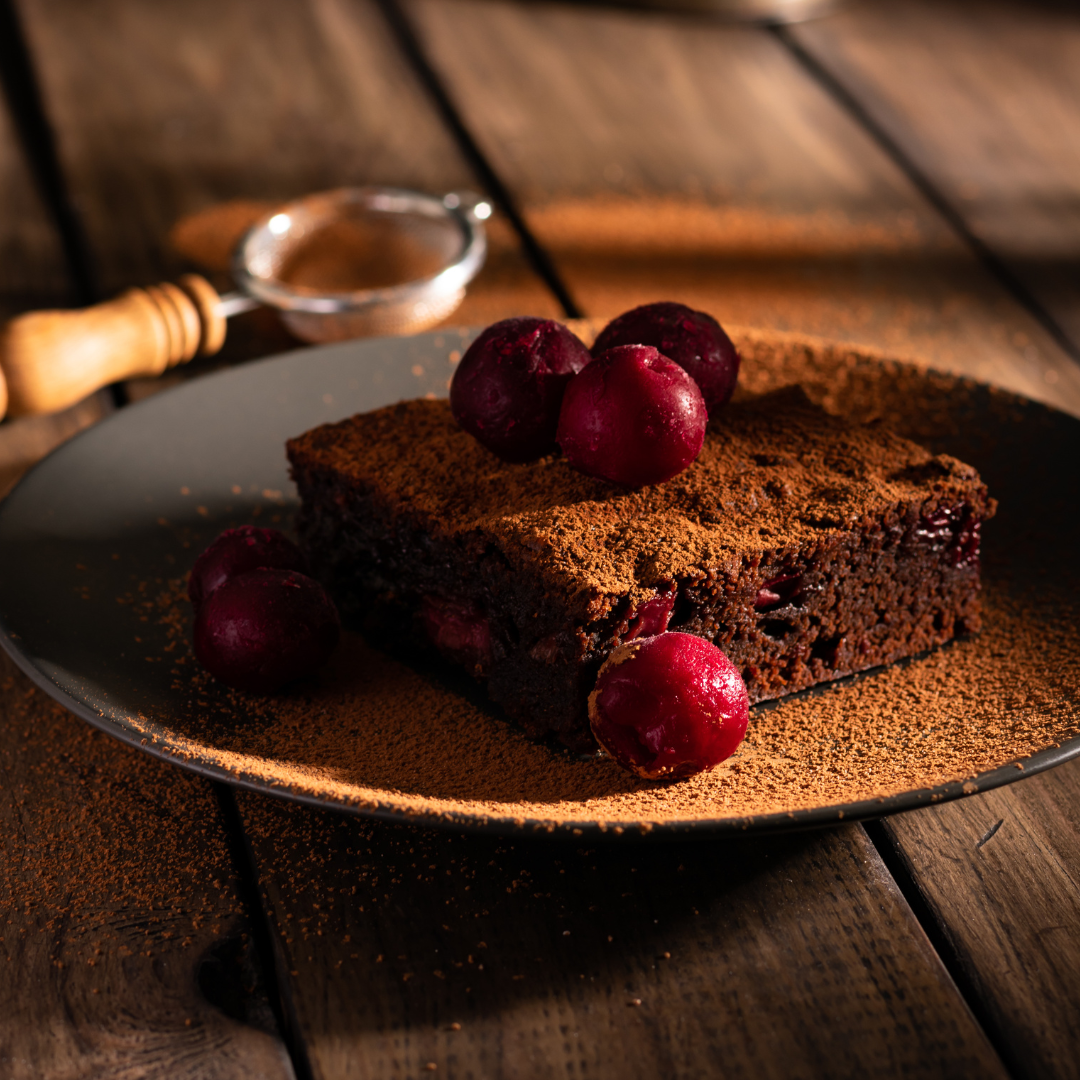 Easy Chocolate Cherry Brownie (with Protein)